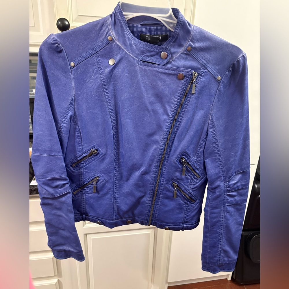 Forever 21 Women's purple Leather Jacket